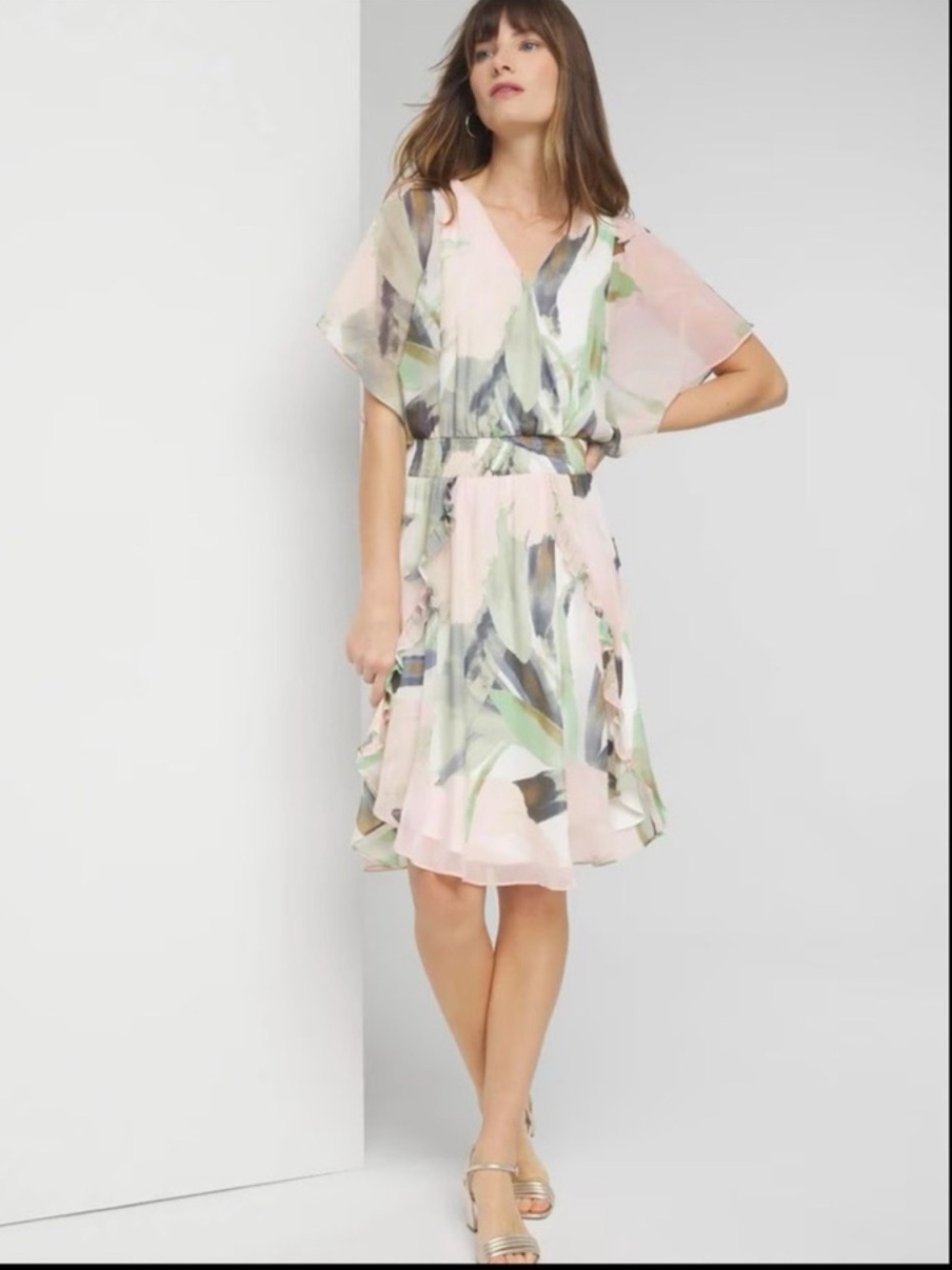 NWT WHBM Smocked Flutter Dress